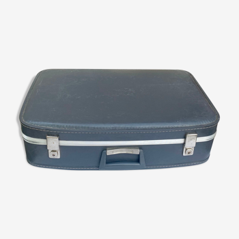 Gray vintage stewardess suitcase from the 60s and 70s