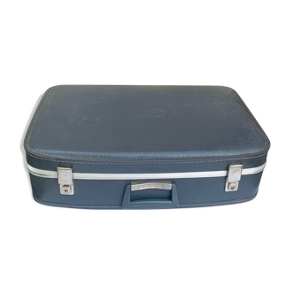 Gray vintage stewardess suitcase from the 60s and 70s