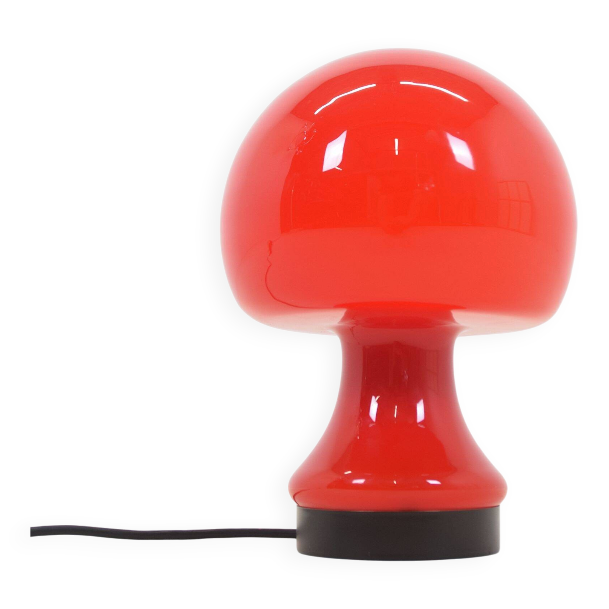 Vintage glass mushroom table lamp, 1960s