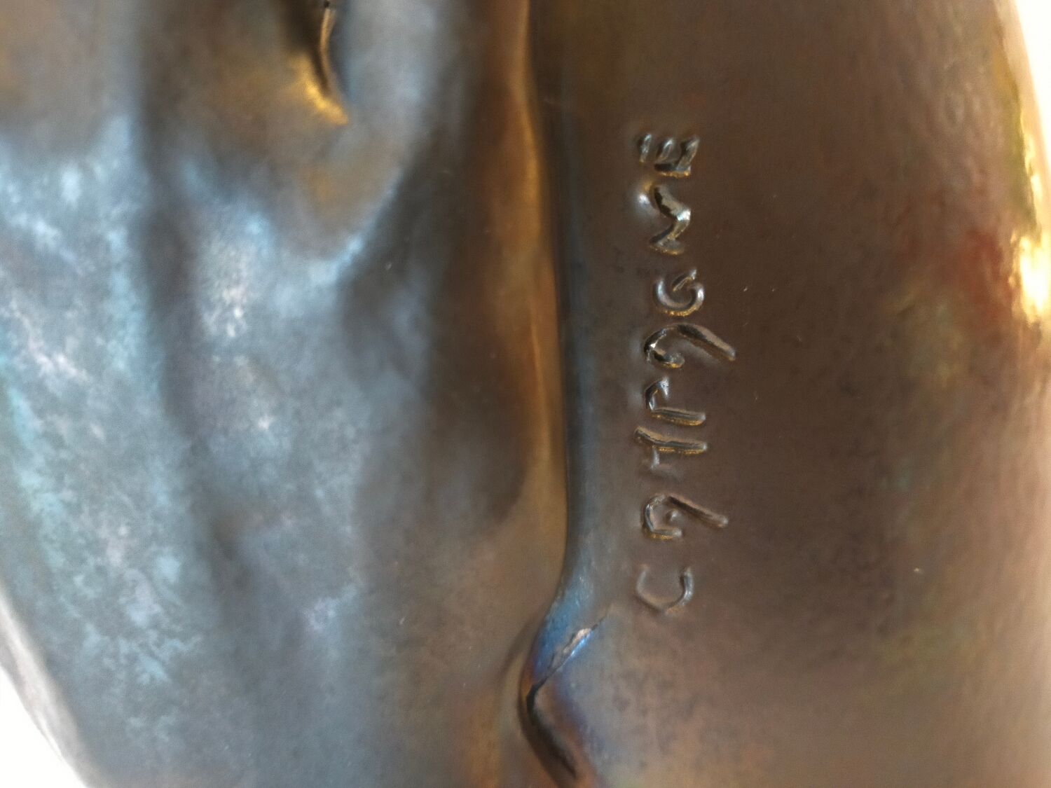 Vase en céramique, circa 50/60, signé