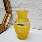 Vase granité jaune