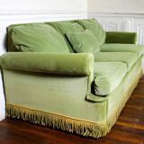 Vintage velvet convertible sofa
