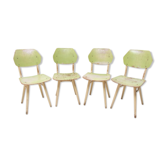 Mid century dining chairs Ton, set of four, 1960