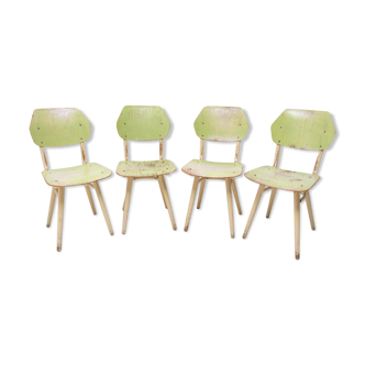 4 chaises à manger du milieu du siècle Ton