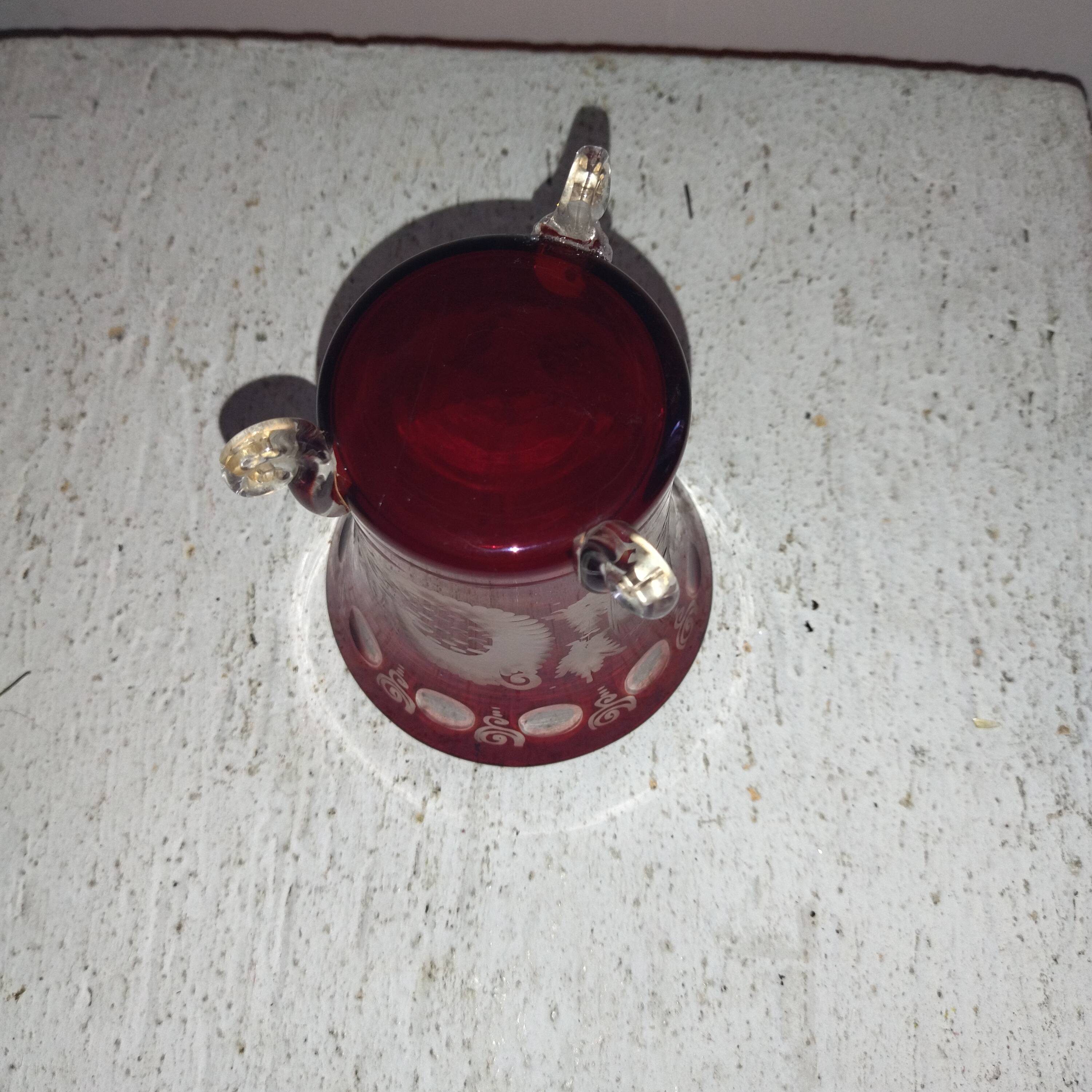 Vase en verre de bohême