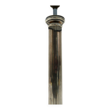 Neoclassical column lamp in silver metal 1960