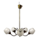 Scandinavian metal and glass pendant light, Sweden, 1950