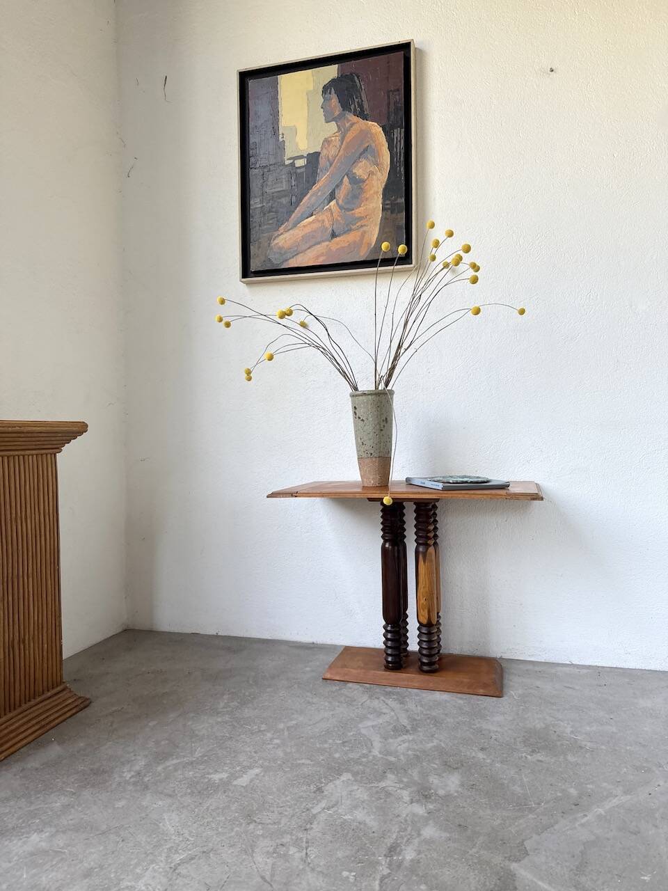 Dudouyt Courtray oak art deco console table