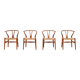 4 "CH24" Wishbone dining chairs by Hans J. Wegner for Carl Hansen & Son
