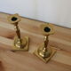 Pair of brass candle holders
