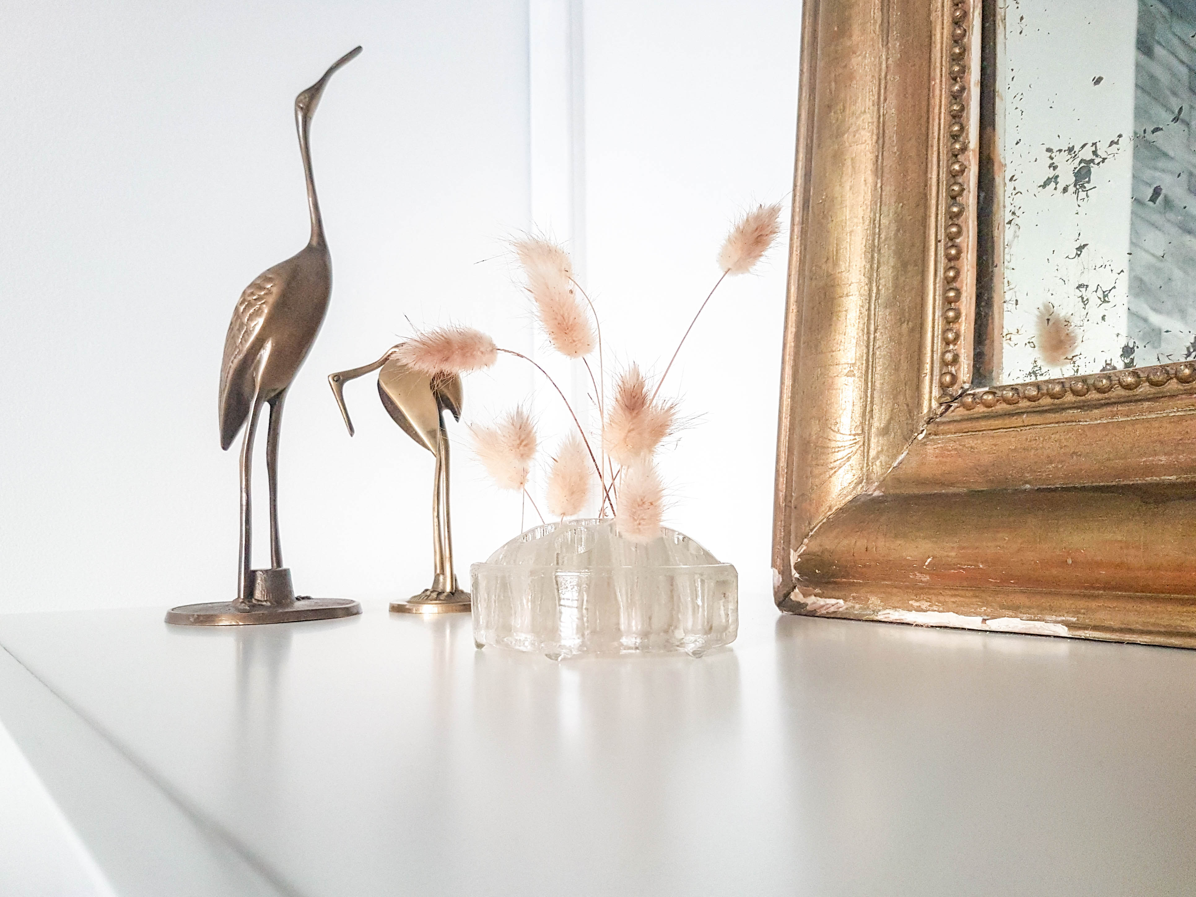 Vintage glass flower pick made in France