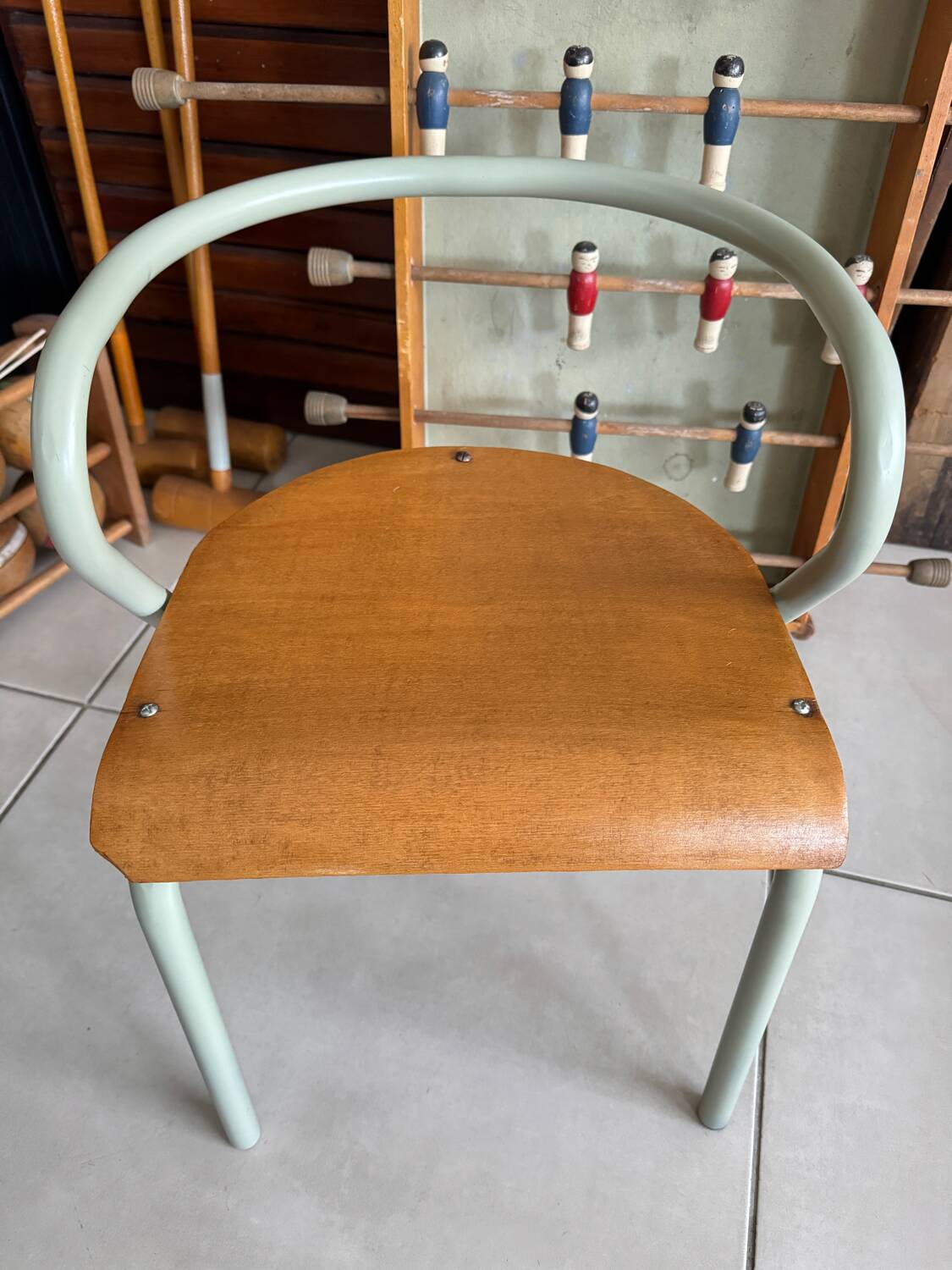 Hitier school chair in metal and wood