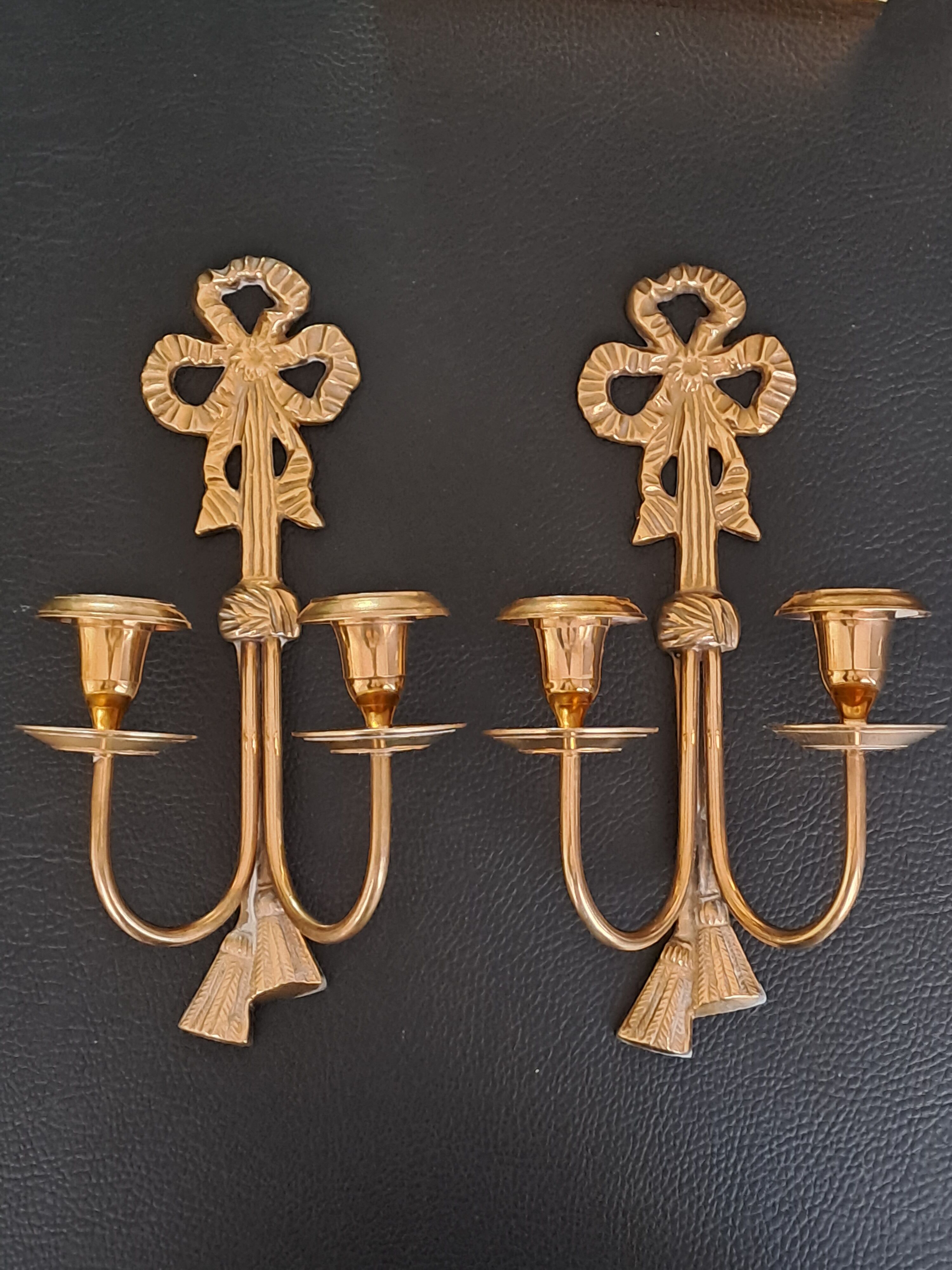 Bronze candle holders