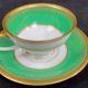 Complete set of 12 Art Deco fine porcelain cups and saucers Ros.