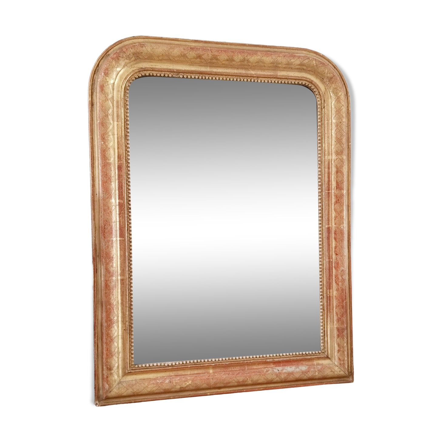 Miroir doré à la feuille Louis Philippe (  77 cm x  59 cm )