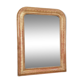Louis Philippe gold leaf mirror (77 cm x 59 cm)