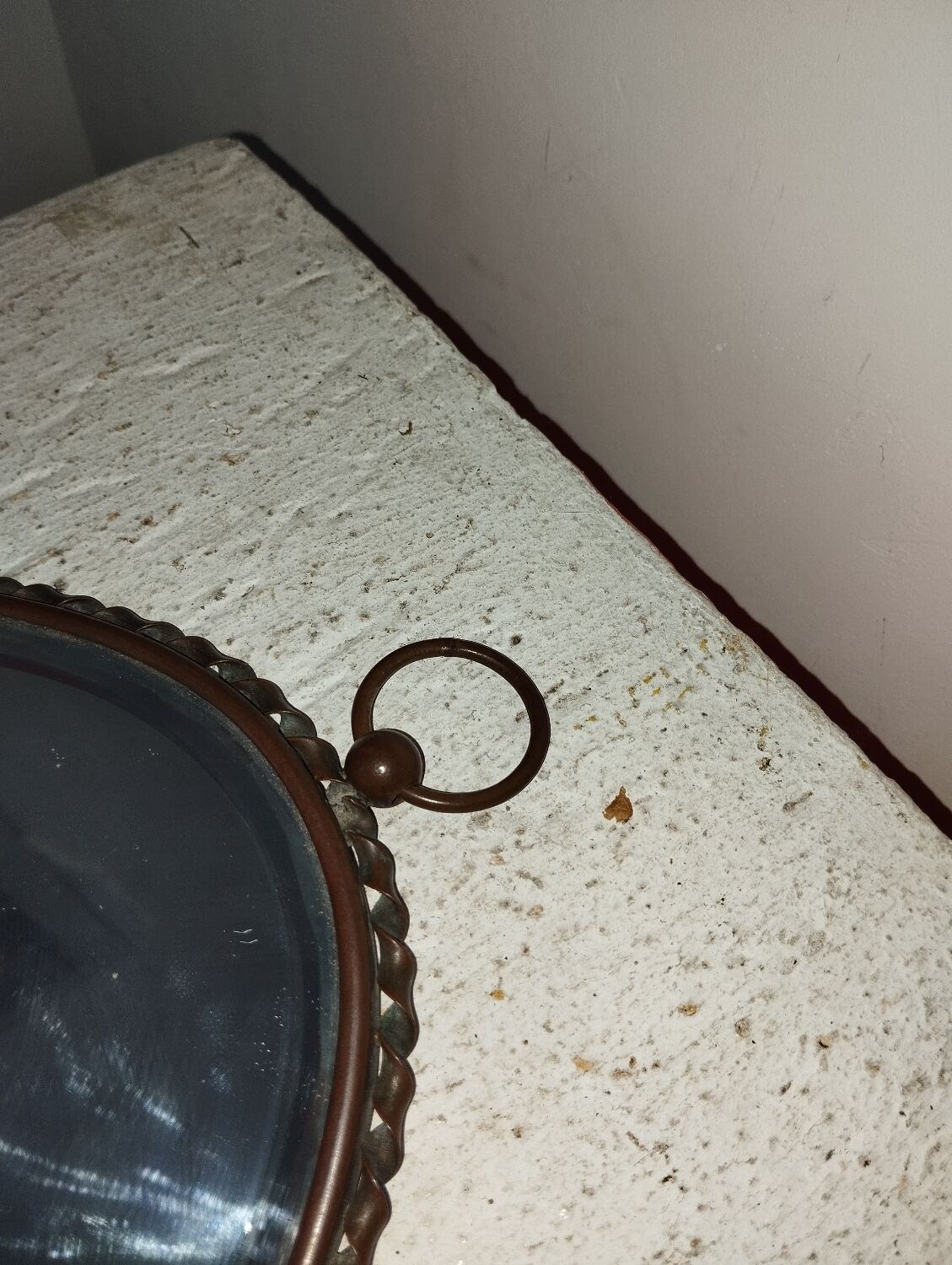 Miroir verre biseauté ancien