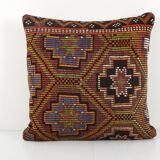 Square oversize turkish kilim pillow cover