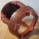 Tabouret, table d'appoint en bois laqué rouge, Chine