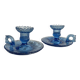 Pair of glass candlesticks
