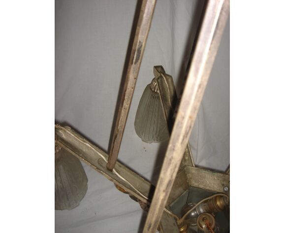 Art deco bronze chandelier from 1920/30