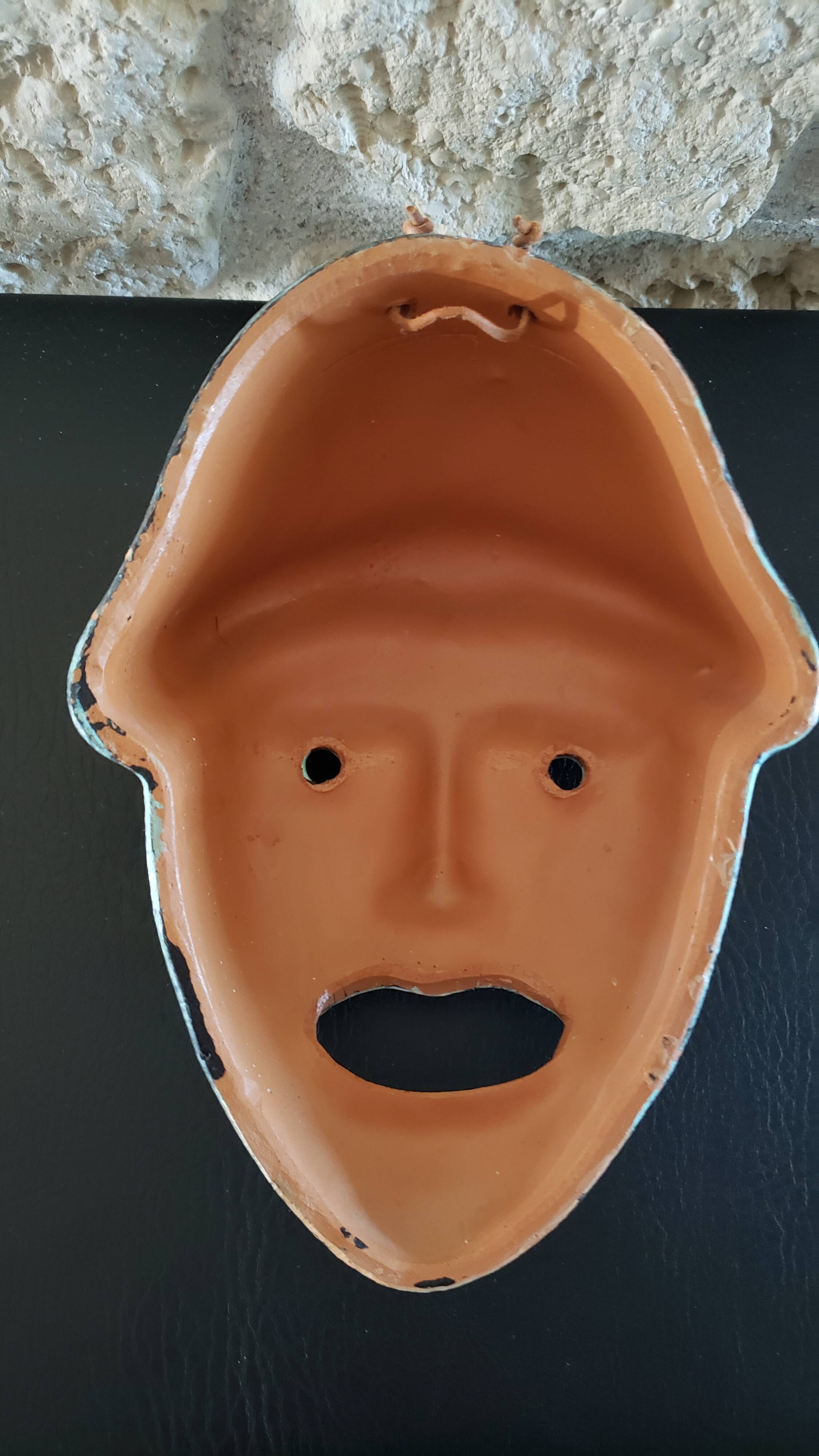 Vintage Greek tragedy wall mask