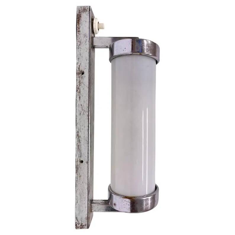 Chrome Design Bauhaus Wall Lamp, 1930s - Czechoslovakia