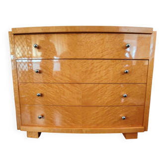 Commode Art Nouveau Erable Moucheté