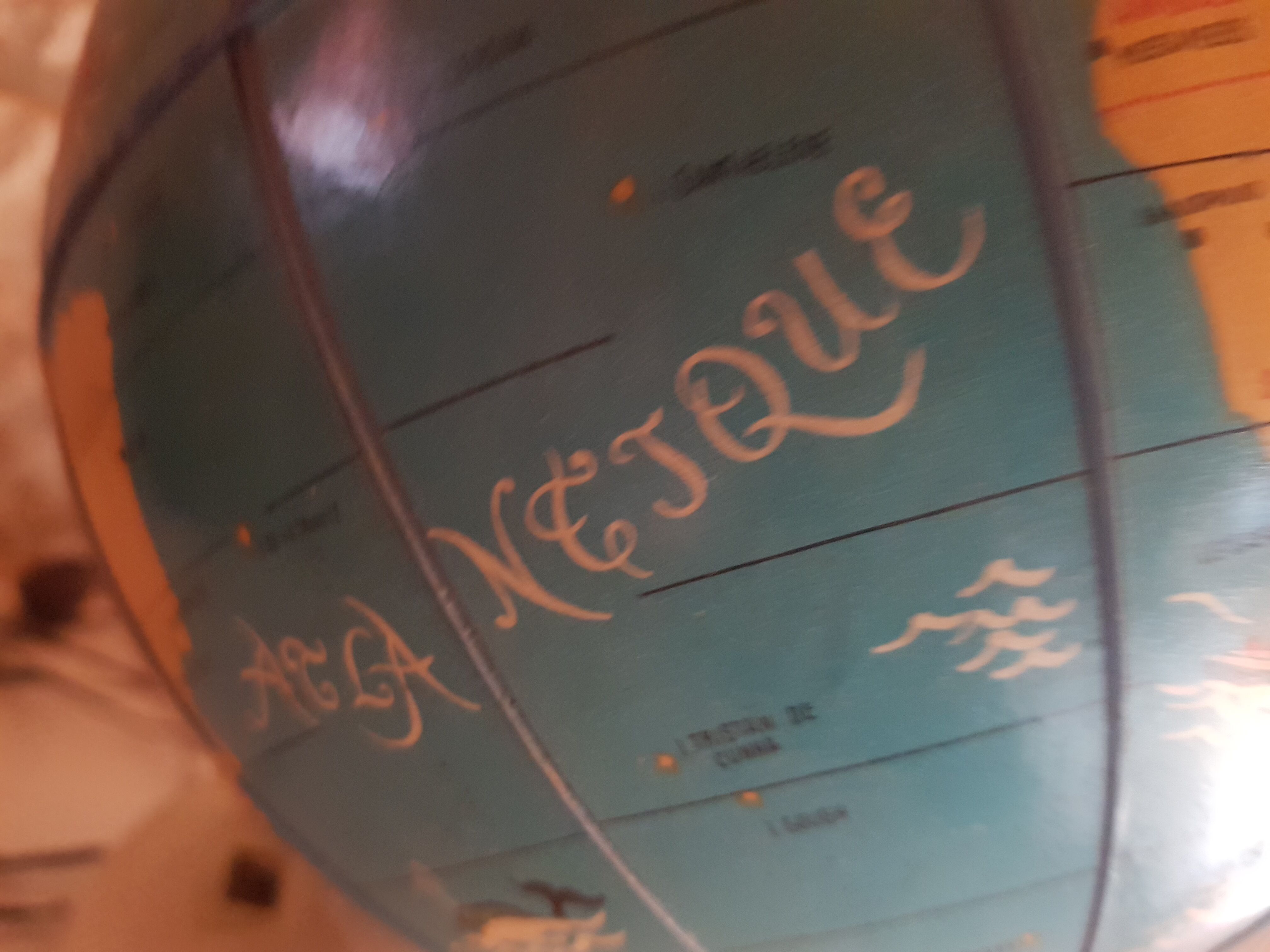 Globe Terrestre Mappemonde "Radio-Célard" Year 1955