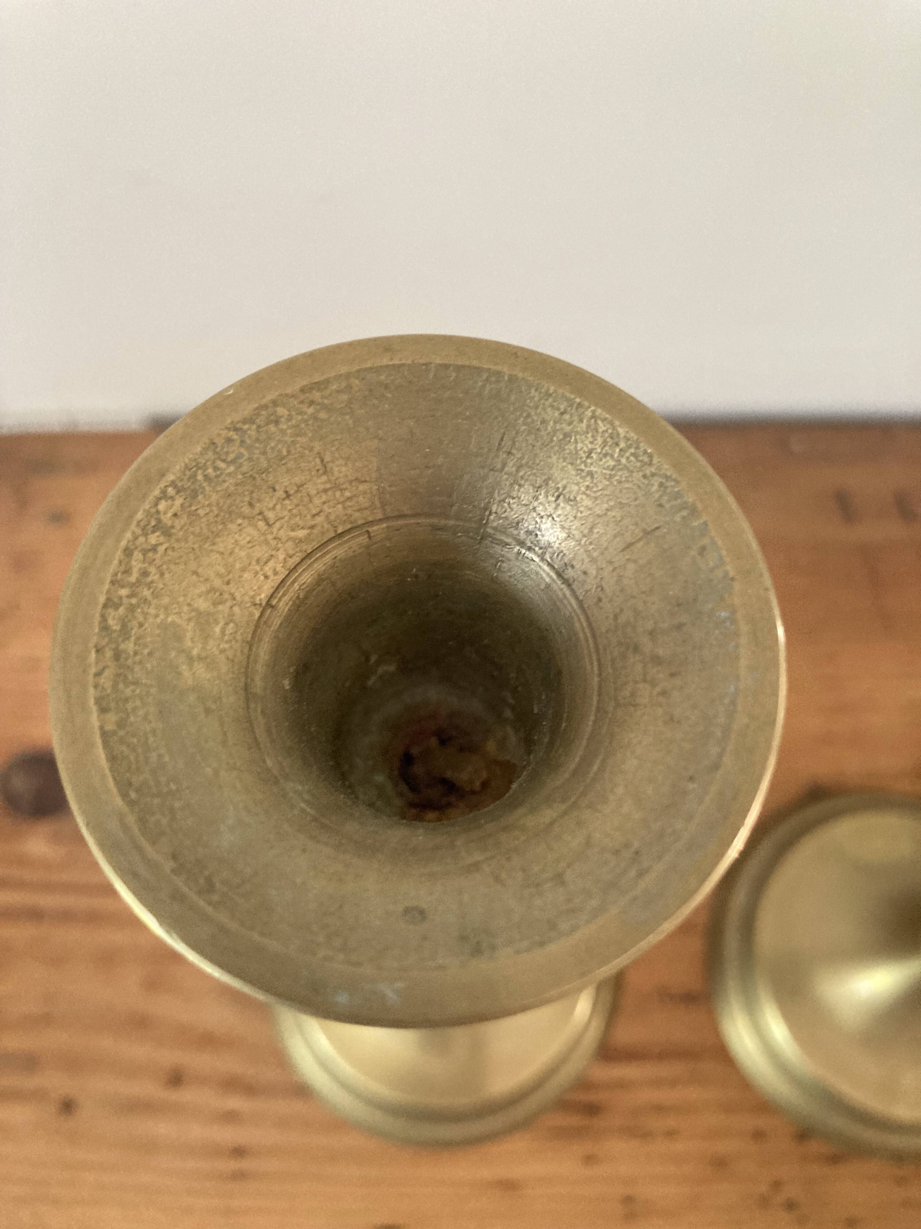 Pair of vintage brass candlesticks