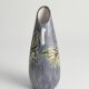 Mid-Century Modern Stoneware Vase with Sgraffito and Butterflies. Sweden, 1950s