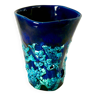 Fat Lava blue ceramic vase from the 70s