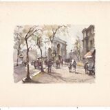 Watercolor signed "Dany" Arc de Triomphe in Paris