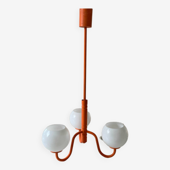 Lustre design 70’ métal orange