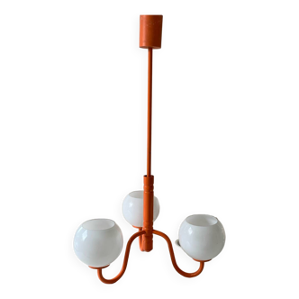 Lustre design 70’ métal orange