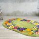 Tapis ovale années 70 pure laine 144x88cm