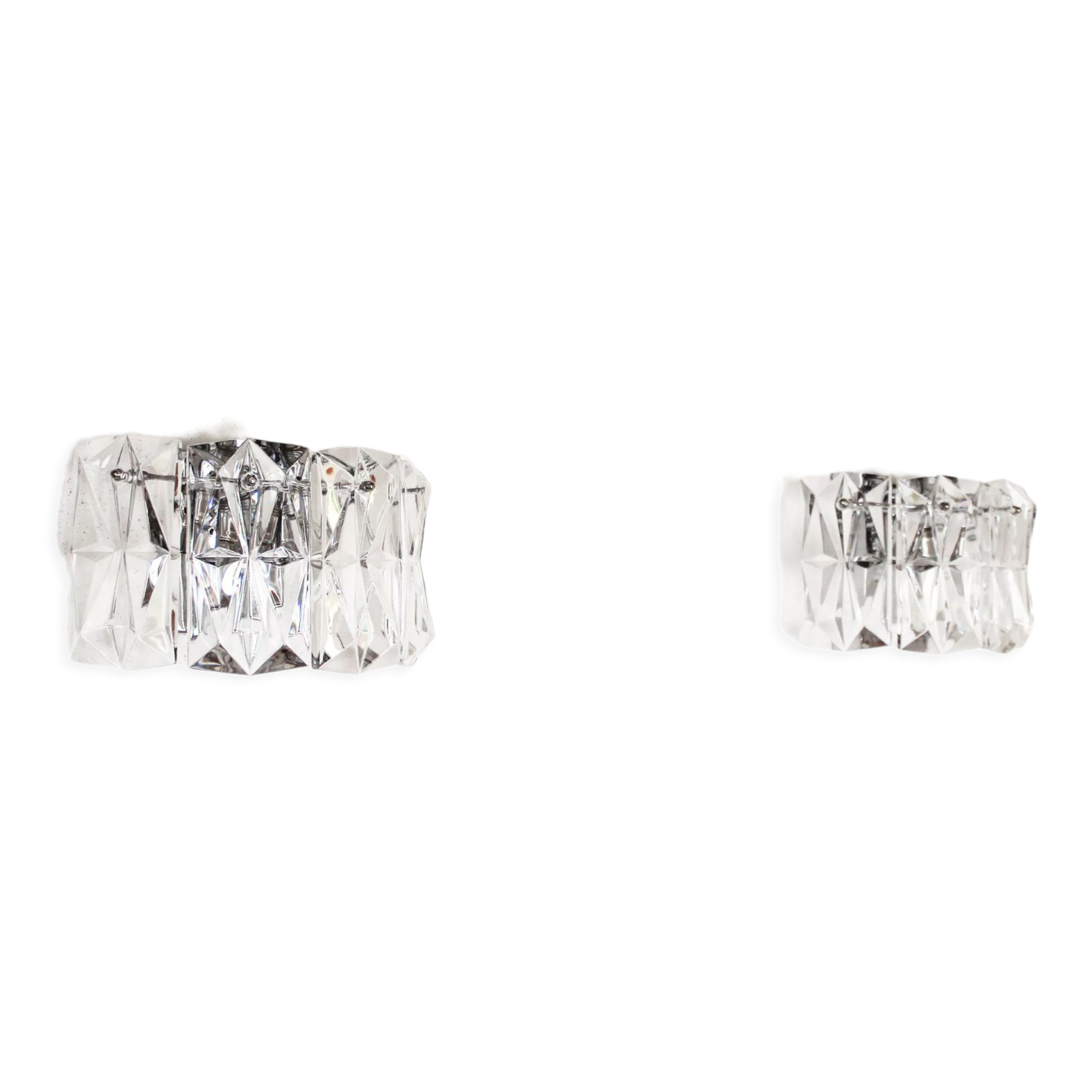 Set of two polished metal sconces by Kinkeldey