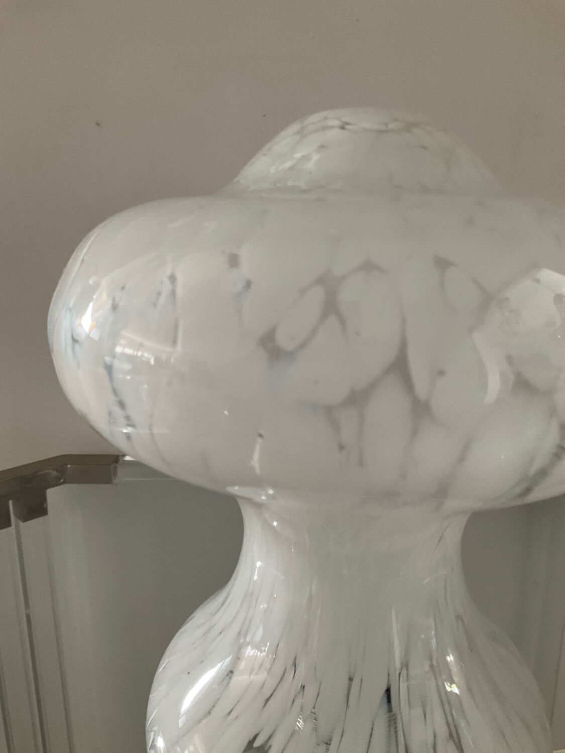 Peill & Putzler mushroom lamp in Murano glass from the 70s