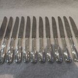 12 Christofle Chinon silver plated dessert knives, 19.7cm