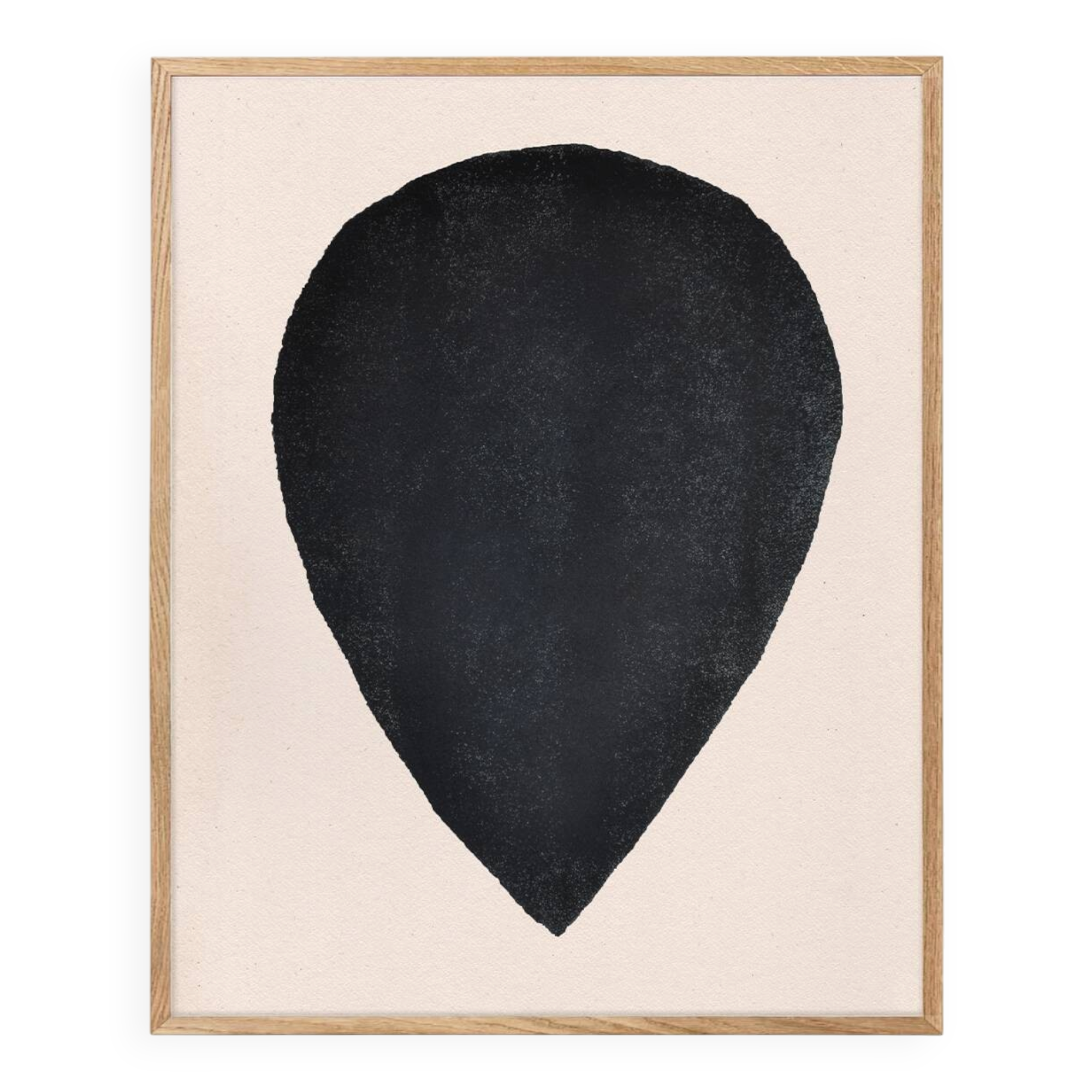 Black Drop painting on paper signed Eawy