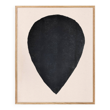 Peinture sur papier Drop noire signée Eawy