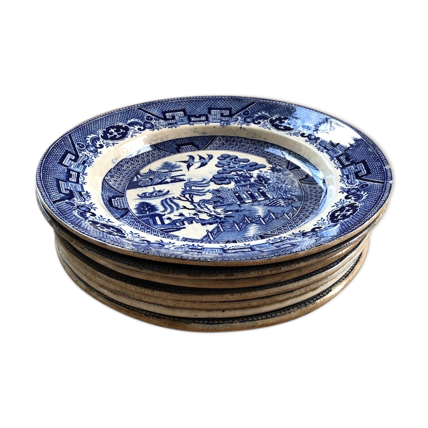 Set assiettes « chinoiserie » anglaises Adams & Sons