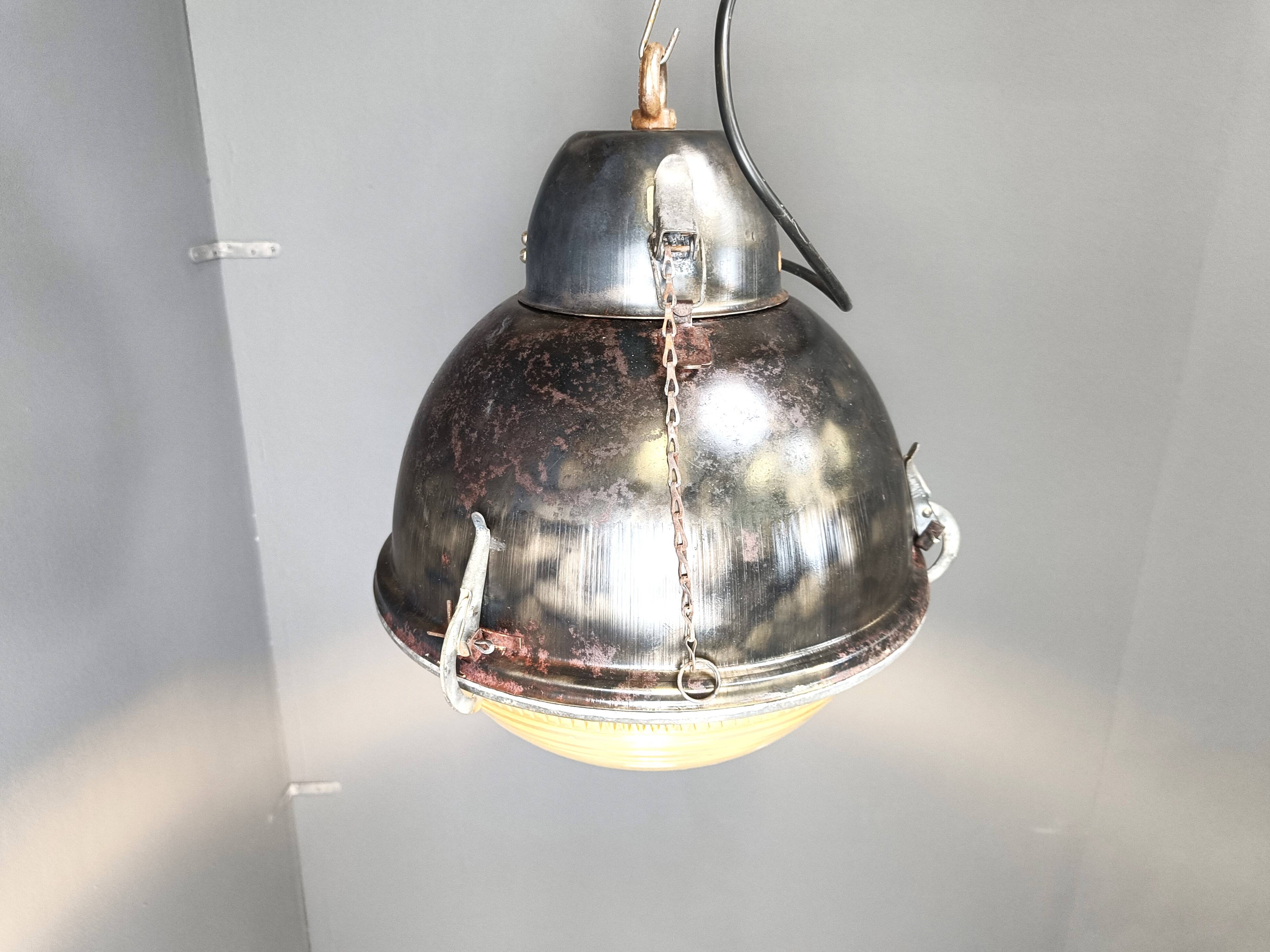 Industrial 'Ball' Lamps with Glass, 1930s