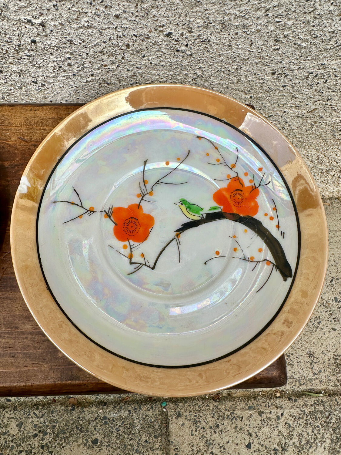 Old Japanese porcelain tea cups and saucers.