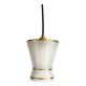 Small white and gold diabolo pendant.