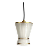 Petite suspension diabolo blanche et or