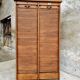 Antique roller shutter cabinet Paris oak wall cupboard