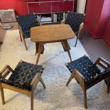 1 Table and 4 chairs/armchairs - Jens RISOM - Knoll 1949 - Scandinavian Design