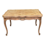 Louis XV extendable dining table, 18th century, renovated in solid oak 230cm