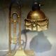 1900 bronze, brass and copper desk lamp
